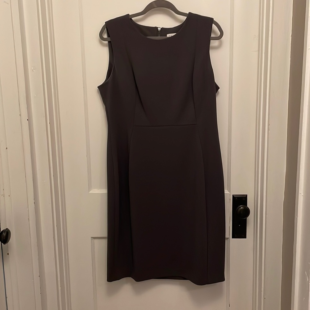 Calvin Klein princess cut dress in grey.